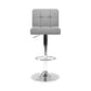 Artiss Set of 2 Fabric Swivel Bar Stools - Grey
