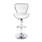 Artiss Set of 2 PU Leather Patterned Bar Stools - White and Chrome