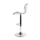 Artiss Set of 2 PU Leather Patterned Bar Stools - White and Chrome