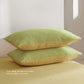 Cosy Club Washed Cotton Quilt Set Yellow Lime Queen