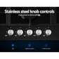 Devanti Gas Cooktop 90cm 5 Burner Stove Hob Cooker Kitchen NG LPG Black Glass
