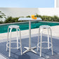 Gardeon Outdoor Bistro Set Bar Table Stools Adjustable Aluminium Cafe 3PC Square
