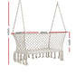 Gardeon Camping Hammock Chair Patio 2 Person Swing Hammocks Double Portable Cream