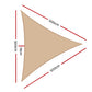 Instahut 5x5x5m Shade Sail Cloth Shadecloth Triangle Heavy Duty Sand Sun Canopy