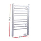 Devanti Electric Heated Towel Rail Rails Warmer Rack Aluminium 10 Bars
